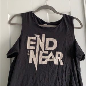 H&M “the end is near” off shoulder top